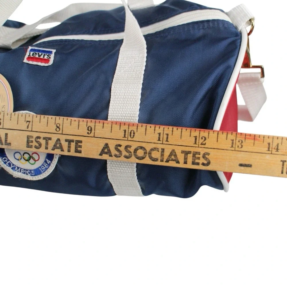 Vintage Levi's 1984 USA Olympics Duffle Bag Navy Red White Gym NWT - Picture 3 of 6